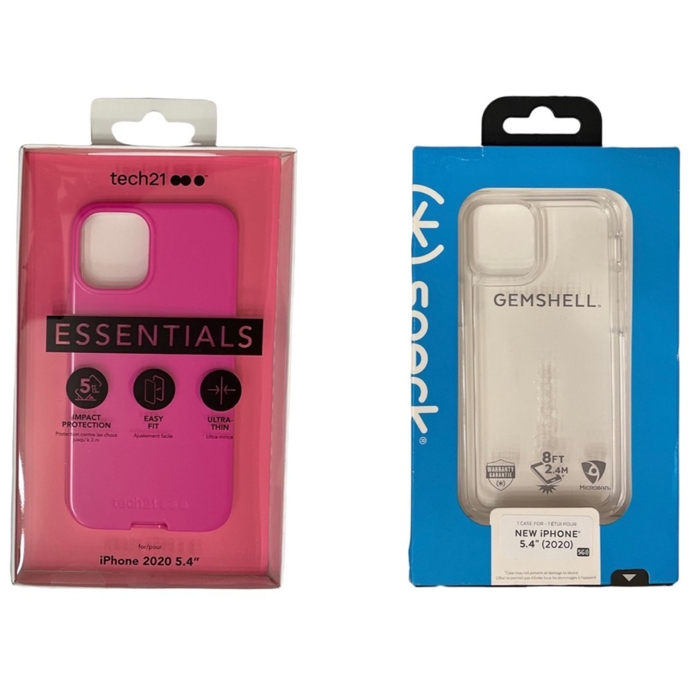 iPhone 12 Mini Tech 21 Essentials and Speck Gemshell Cases New
